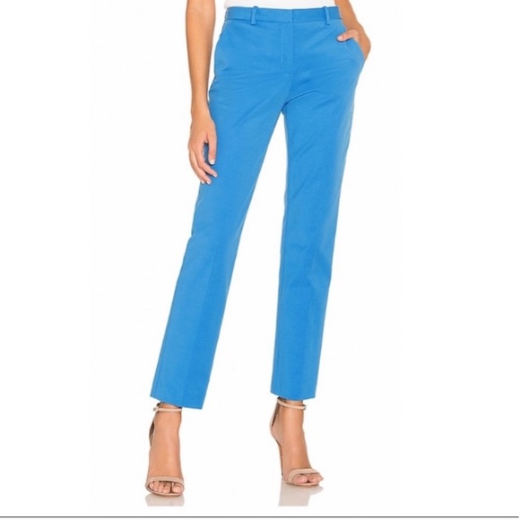 THEORY Tailored Trousers in Light Lapis Sz 00 - Picture 4 of 9